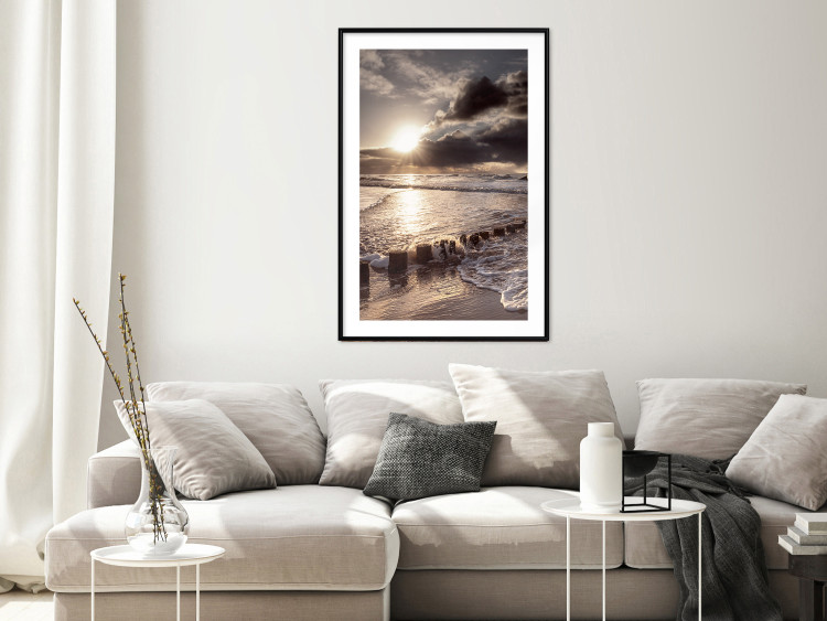 Wall Poster Broken Passion - seascape against a setting sun 138041 additionalImage 22