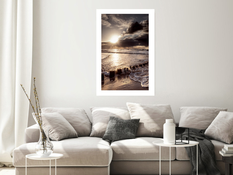 Wall Poster Broken Passion - seascape against a setting sun 138041 additionalImage 15