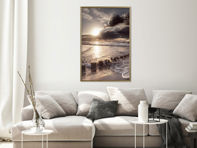 Wall Poster Broken Passion - seascape against a setting sun 138041 additionalImage 18
