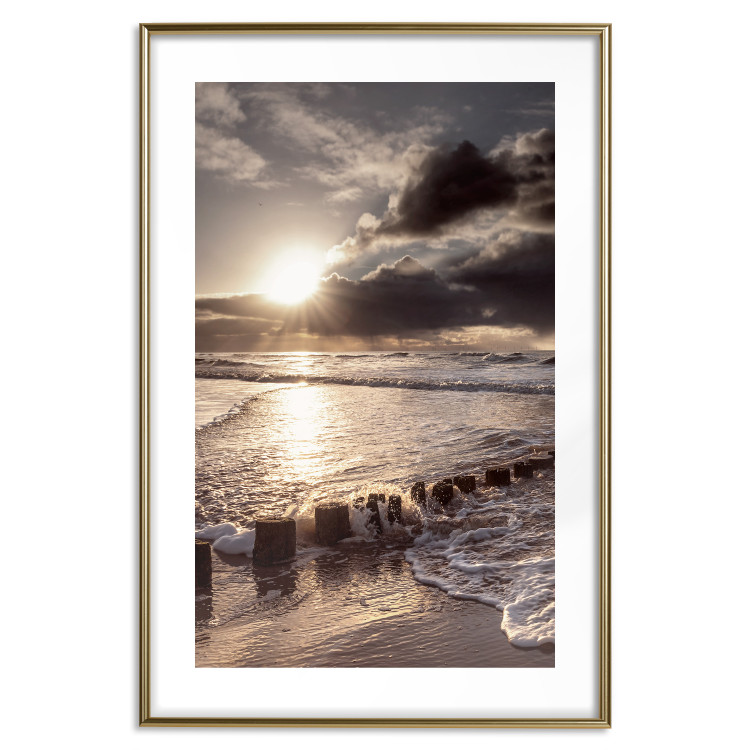 Wall Poster Broken Passion - seascape against a setting sun 138041 additionalImage 19