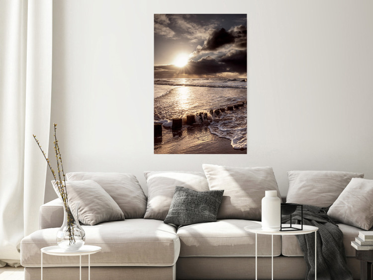 Wall Poster Broken Passion - seascape against a setting sun 138041 additionalImage 16