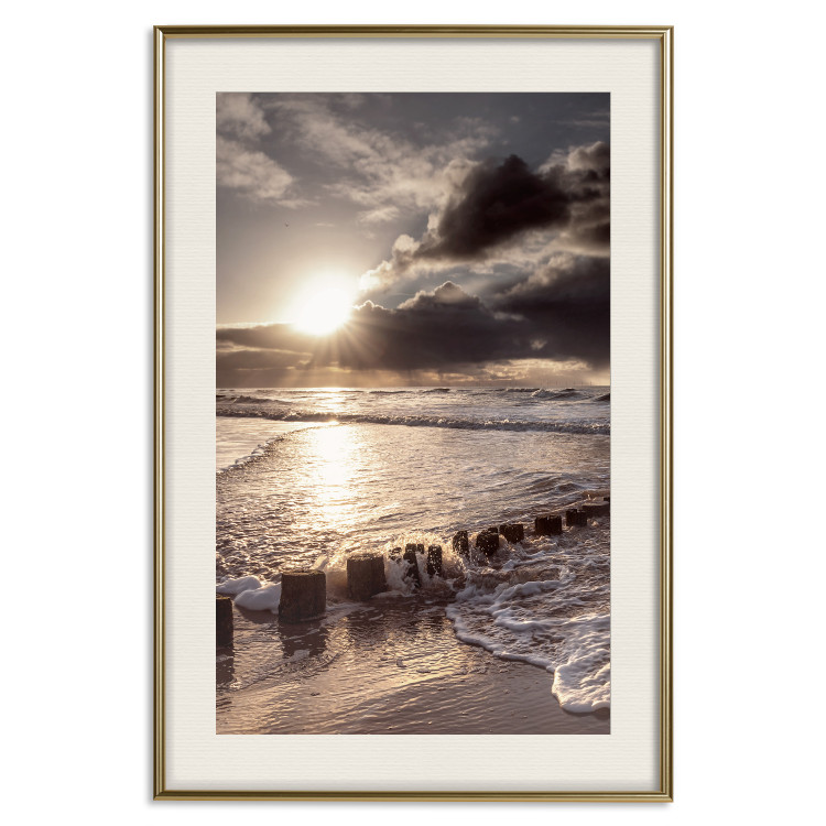 Wall Poster Broken Passion - seascape against a setting sun 138041 additionalImage 25