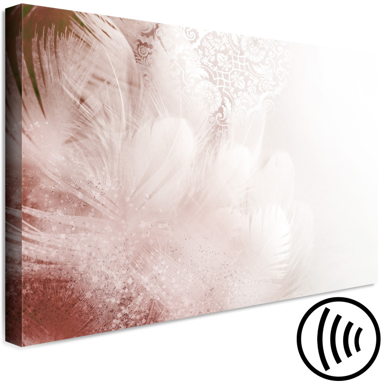Canvas Feathers (1-piece) Wide - first variant - abstraction in pink 138241 additionalImage 6