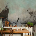 Wall Mural A pair of cranes - dancing birds on a gray background 138841 additionalThumb 6