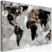 Canvas World in Gold (1-piece) Wide - world map and abstraction in background 143041 additionalThumb 2