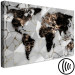 Canvas World in Gold (1-piece) Wide - world map and abstraction in background 143041 additionalThumb 6