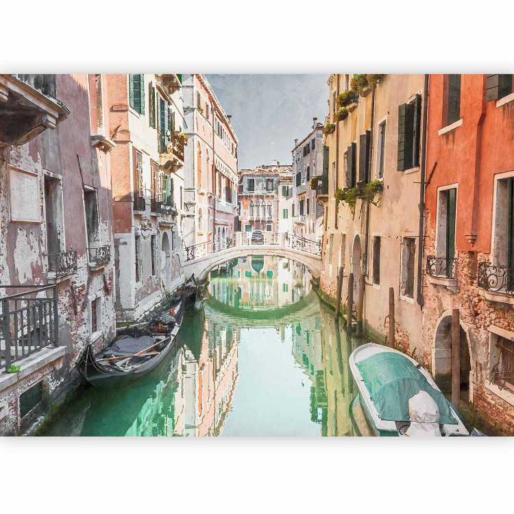 Photo Wallpaper Sunny Venice - picturesque landscape with city architecture and boats 143441 additionalImage 5