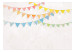 Wall Mural Children's flags - colourful triangular flag motif on white background 143741 additionalThumb 1