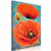 Paint by number Red Poppies - Meadow Flowers on a Turquoise Decorative Background 144141 additionalThumb 5