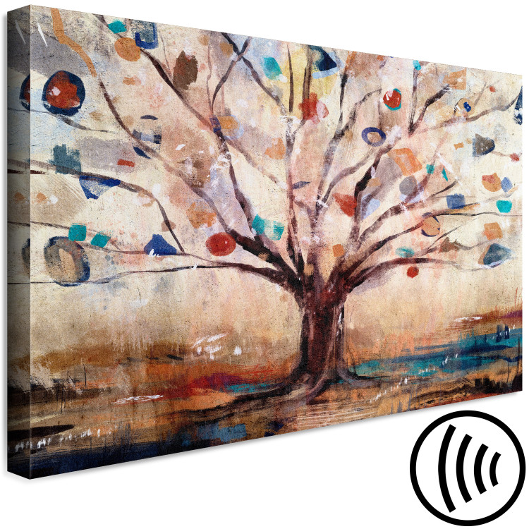 Canvas Print Abstract Nature (1-piece) - painted tree in warm colors 145141 additionalImage 6