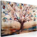 Canvas Print Abstract Nature (1-piece) - painted tree in warm colors 145141 additionalThumb 2