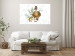Canvas Print Family of Ducks - Cute Painted Animals and Plants Background in Splashes 145741 additionalThumb 3