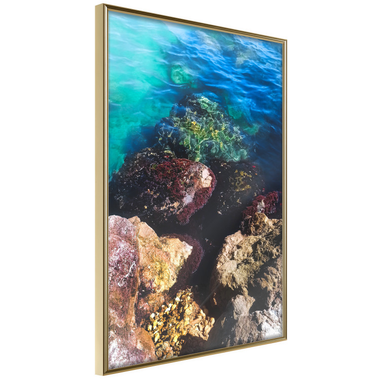 Poster Rocky Shore of the Sea - Photo of Colored Stones and Blue Water 146241 additionalImage 6