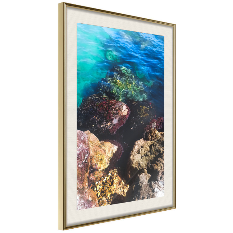 Poster Rocky Shore of the Sea - Photo of Colored Stones and Blue Water 146241 additionalImage 10