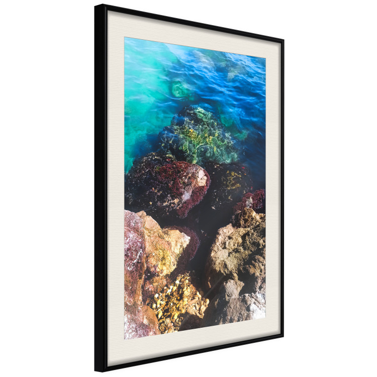 Poster Rocky Shore of the Sea - Photo of Colored Stones and Blue Water 146241 additionalImage 9