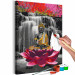 Paint by number Buddha with a Lotus - Meditating Figure in Front of a Waterfall and Pink Trees 146541 additionalThumb 7