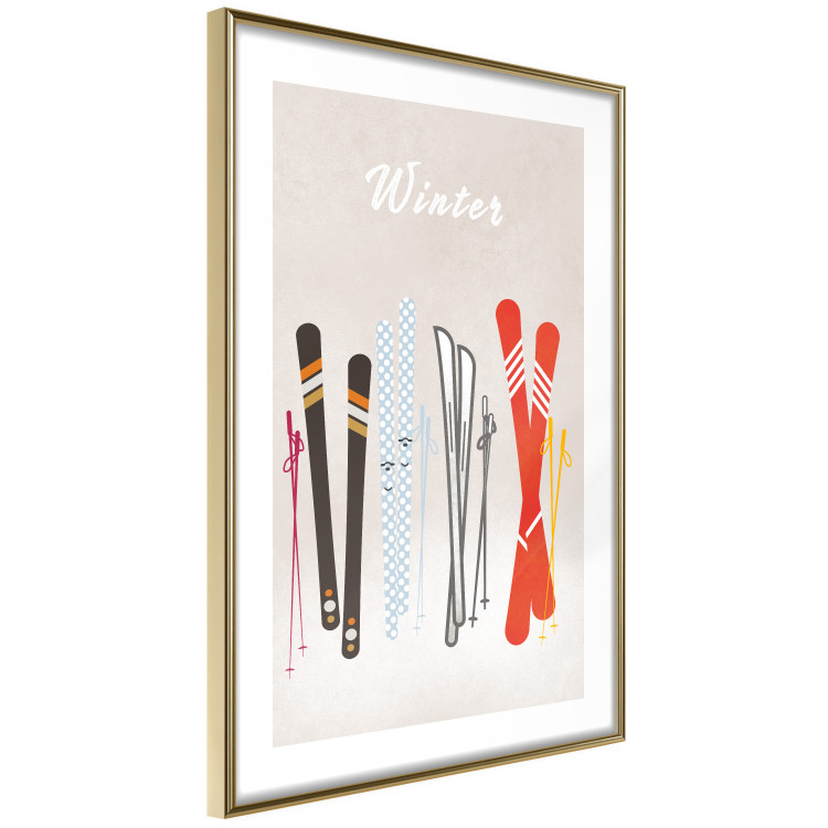 Wall Poster Winter Madness - Illustration of Models of Skis 148041 additionalImage 20