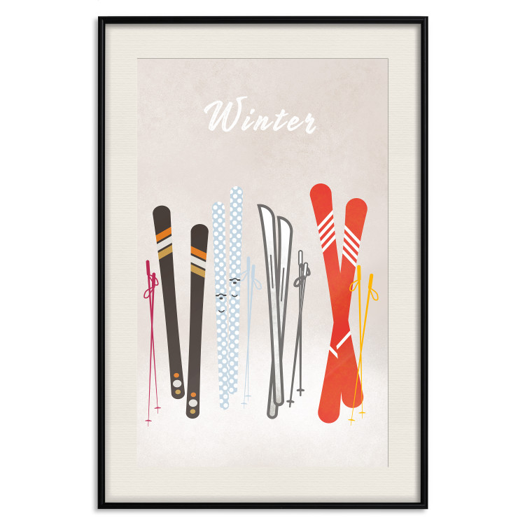 Wall Poster Winter Madness - Illustration of Models of Skis 148041 additionalImage 21