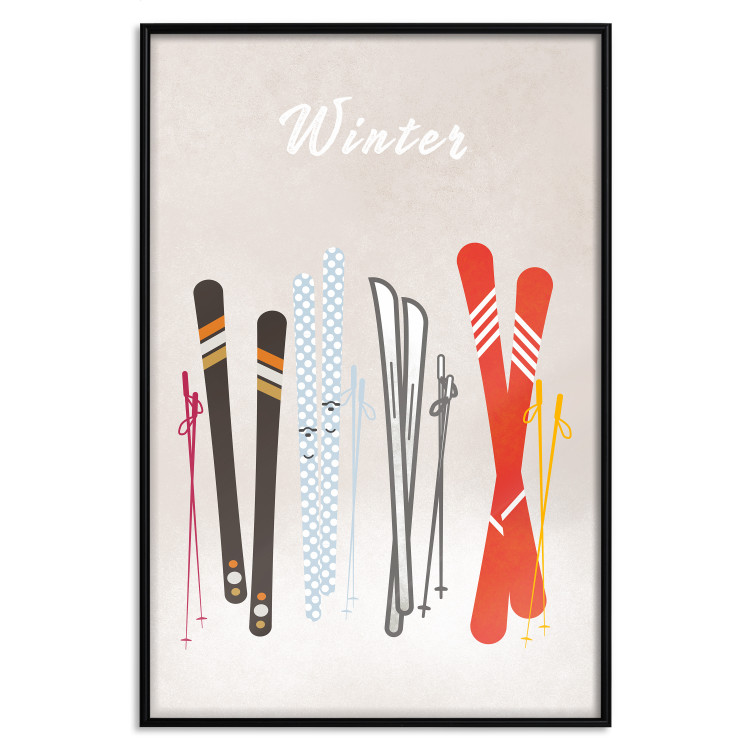 Wall Poster Winter Madness - Illustration of Models of Skis 148041 additionalImage 26