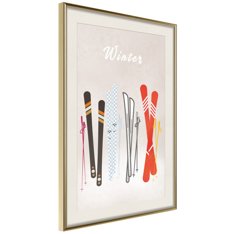 Wall Poster Winter Madness - Illustration of Models of Skis 148041 additionalImage 16