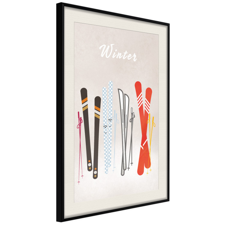 Wall Poster Winter Madness - Illustration of Models of Skis 148041 additionalImage 12