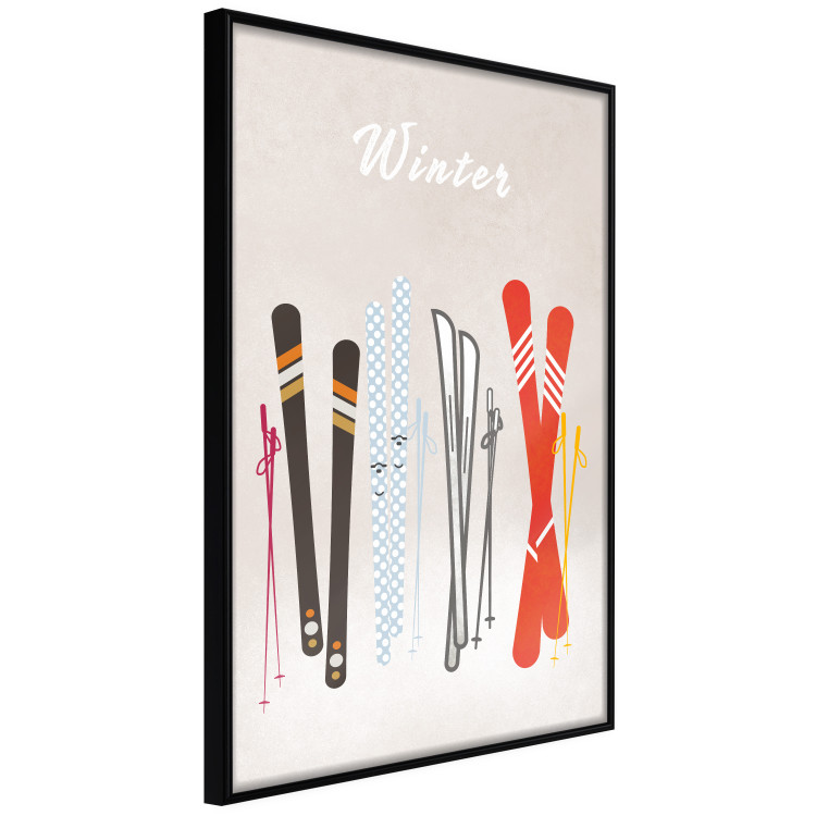 Wall Poster Winter Madness - Illustration of Models of Skis 148041 additionalImage 4