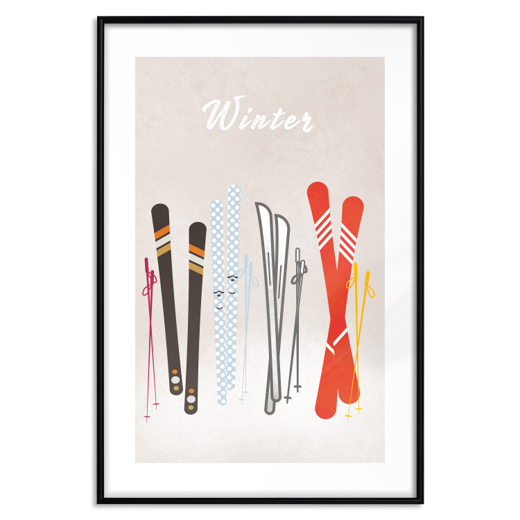 Wall Poster Winter Madness - Illustration of Models of Skis 148041 additionalImage 25