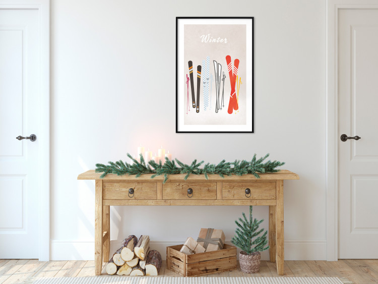 Wall Poster Winter Madness - Illustration of Models of Skis 148041 additionalImage 15