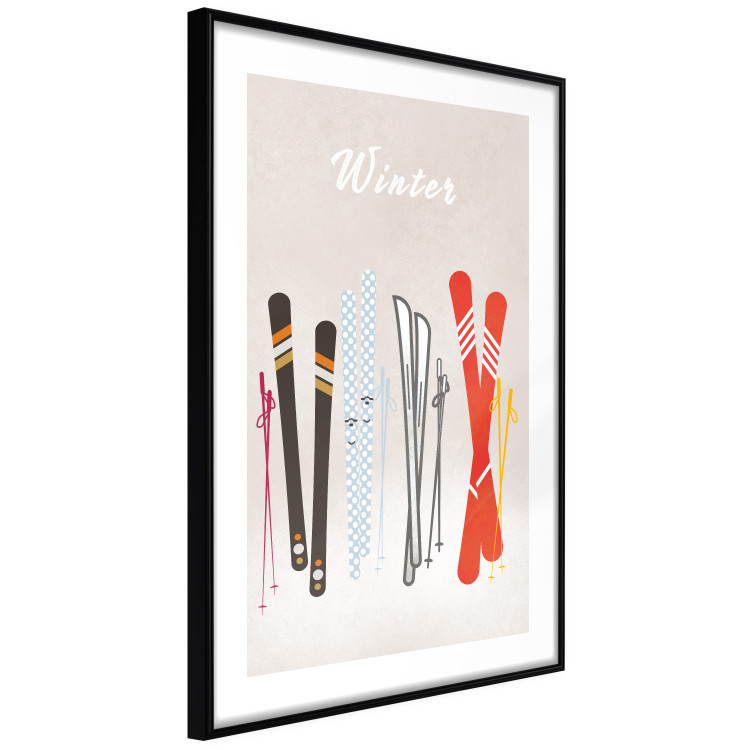 Wall Poster Winter Madness - Illustration of Models of Skis 148041 additionalImage 6