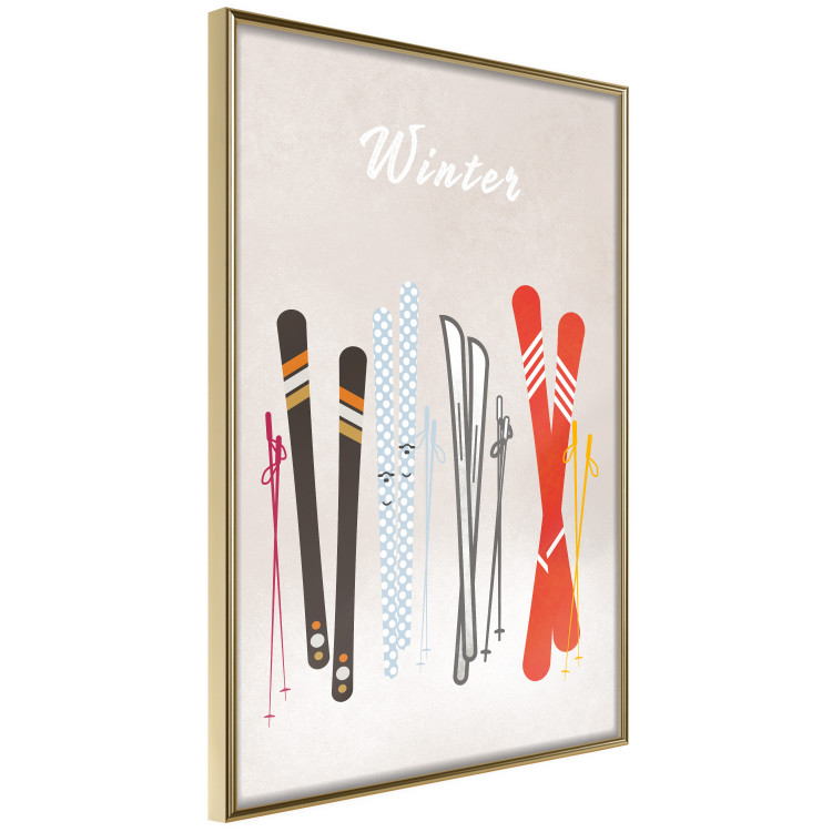 Wall Poster Winter Madness - Illustration of Models of Skis 148041 additionalImage 13