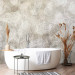 Wall Mural White Feathers - Bright Composition on a Raw Concrete Background 148541 additionalThumb 8