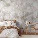 Wall Mural White Feathers - Bright Composition on a Raw Concrete Background 148541
