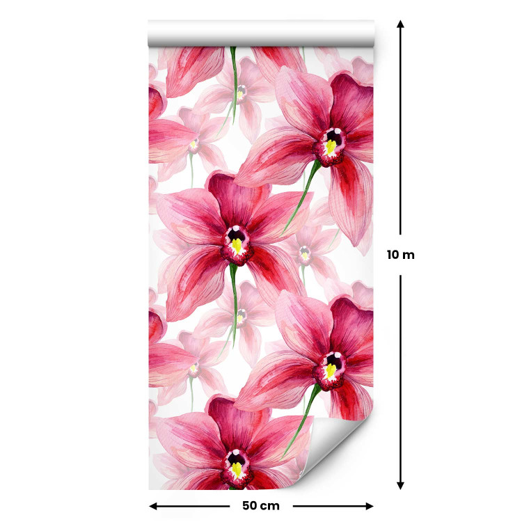 Wallpaper Watercolor Flower - Dark Pink Orchid on a White Background 150041 additionalImage 7