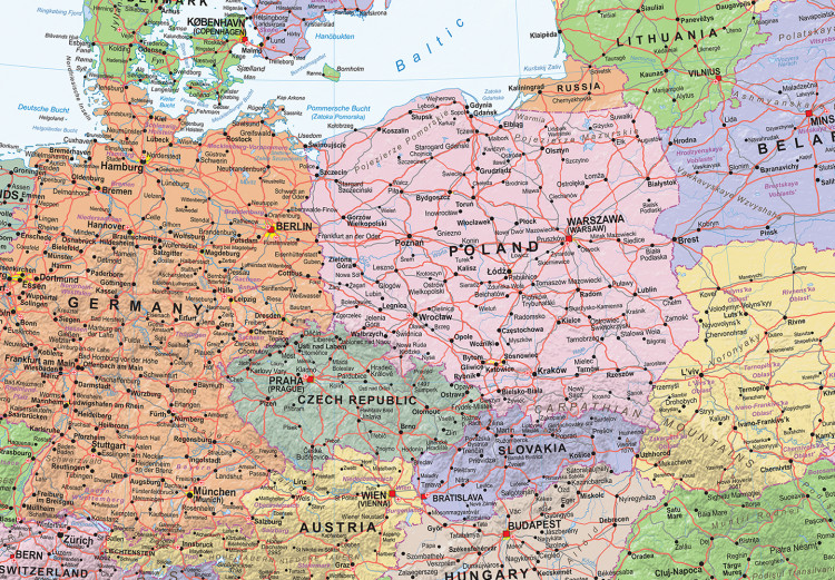 Large canvas print Color Map of Europe [Large Format] 150741 additionalImage 5