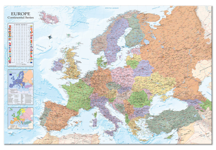 Large canvas print Color Map of Europe [Large Format] 150741