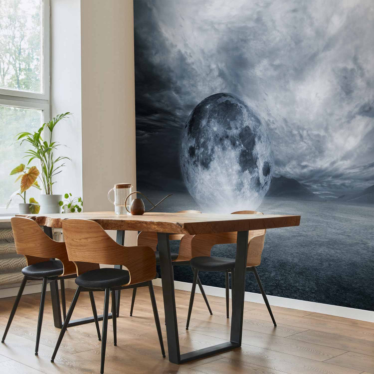 Wall Mural Lost World - cosmic landscape with a lonely moon and clouds 59741 additionalImage 4