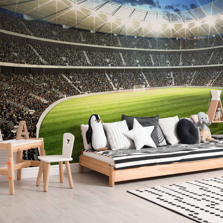 Wall Mural Football Match - Sports stadium filled with fans for a teenager 61141 additionalImage 2