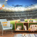 Wall Mural Football Match - Sports stadium filled with fans for a teenager 61141