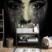 Wall Mural Woman of the Forest - Fantasy of a face with trees in the forest on a black background 61241 additionalThumb 8