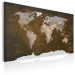 Canvas Print Cinnamon Journeys (1-piece) - World Map in Brown Color 93941 additionalThumb 2