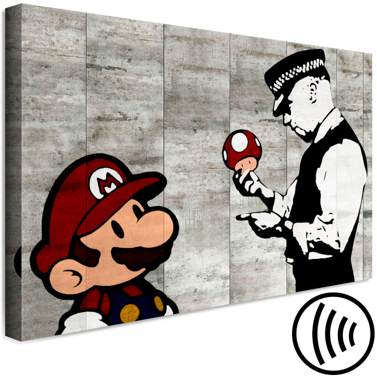 Canvas Print Banksy on Concrete 98541 additionalImage 6