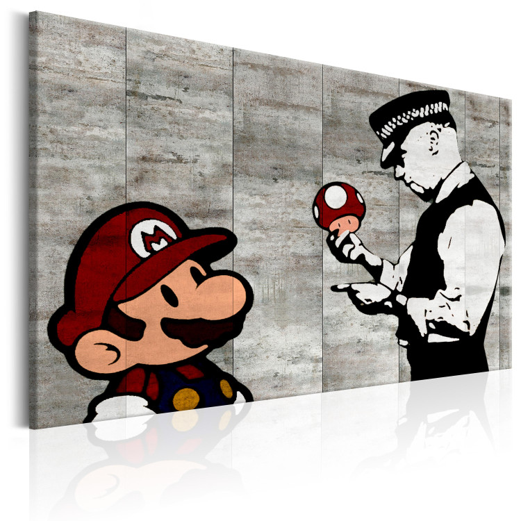 Canvas Print Banksy on Concrete 98541 additionalImage 2