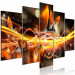 Canvas Print Swarm of Butterflies (5 Parts) Wide Orange 108251 additionalThumb 2
