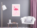 Canvas Print Flamingo in Pink Style (1-part) - Bird Against Bold Stripes 115251 additionalThumb 3