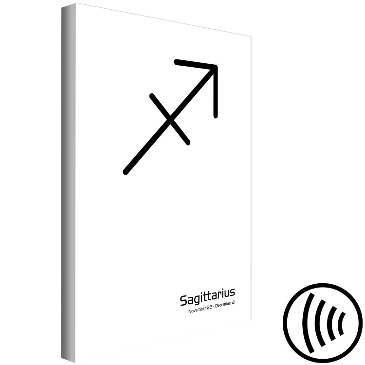 Canvas Sagittarius sign - graphic with an inscription on a white background 117051 additionalImage 6