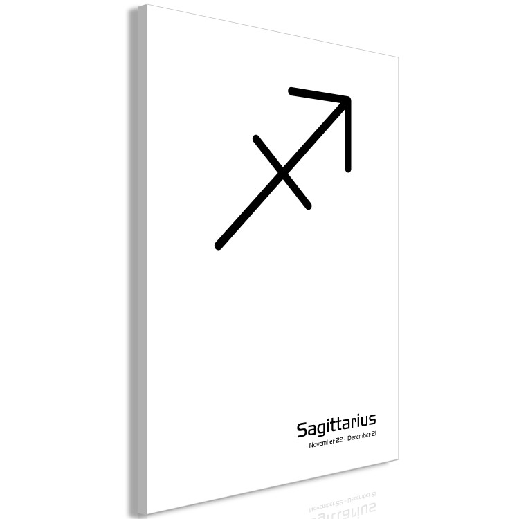 Canvas Sagittarius sign - graphic with an inscription on a white background 117051 additionalImage 2