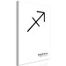 Canvas Sagittarius sign - graphic with an inscription on a white background 117051 additionalThumb 2