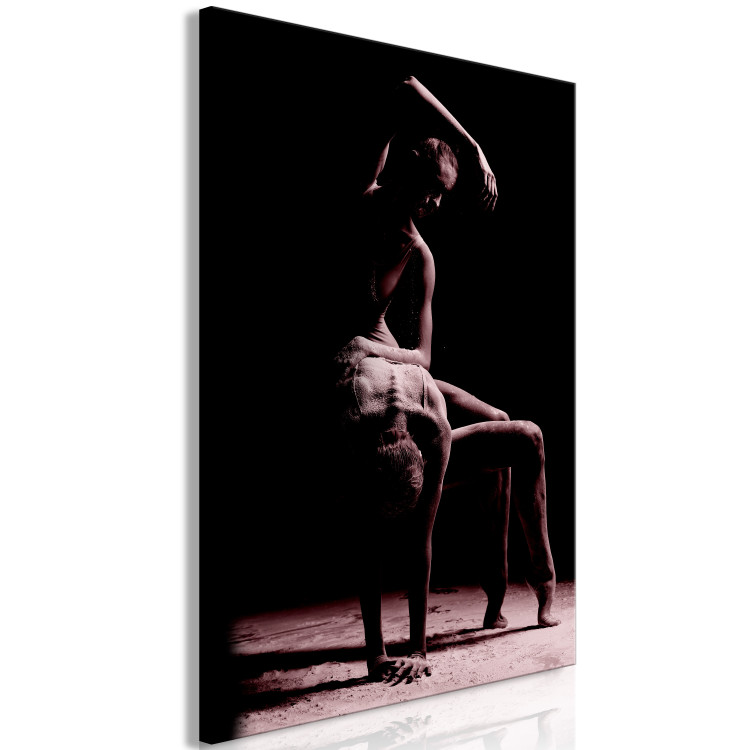 Canvas Print Couples ballet - subtle bodies similar in dance, in the dark, on sand 117151 additionalImage 2