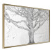 Poster Old Tree - black and white composition with vegetation on an irregular background 117251 additionalThumb 13