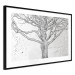 Poster Old Tree - black and white composition with vegetation on an irregular background 117251 additionalThumb 12